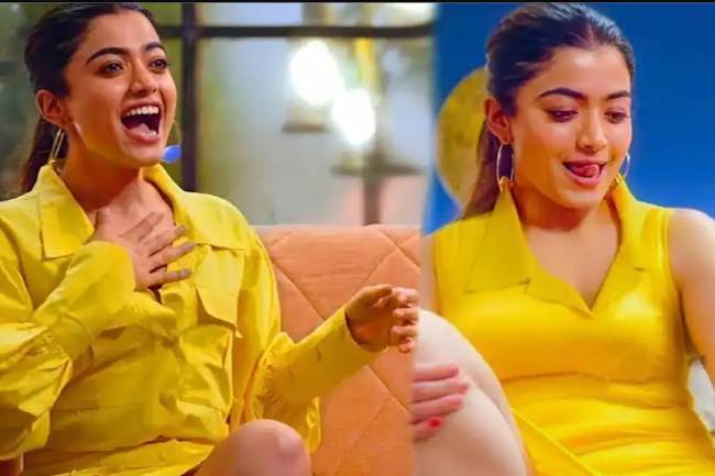 Pushpa sensation Rashmika Mandanna's oops moment in yellow dress goes viral!